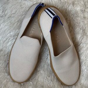Rothy's Women’s Ivory Beige Slip-On Comfort Flat Sneakers Size W9.5
